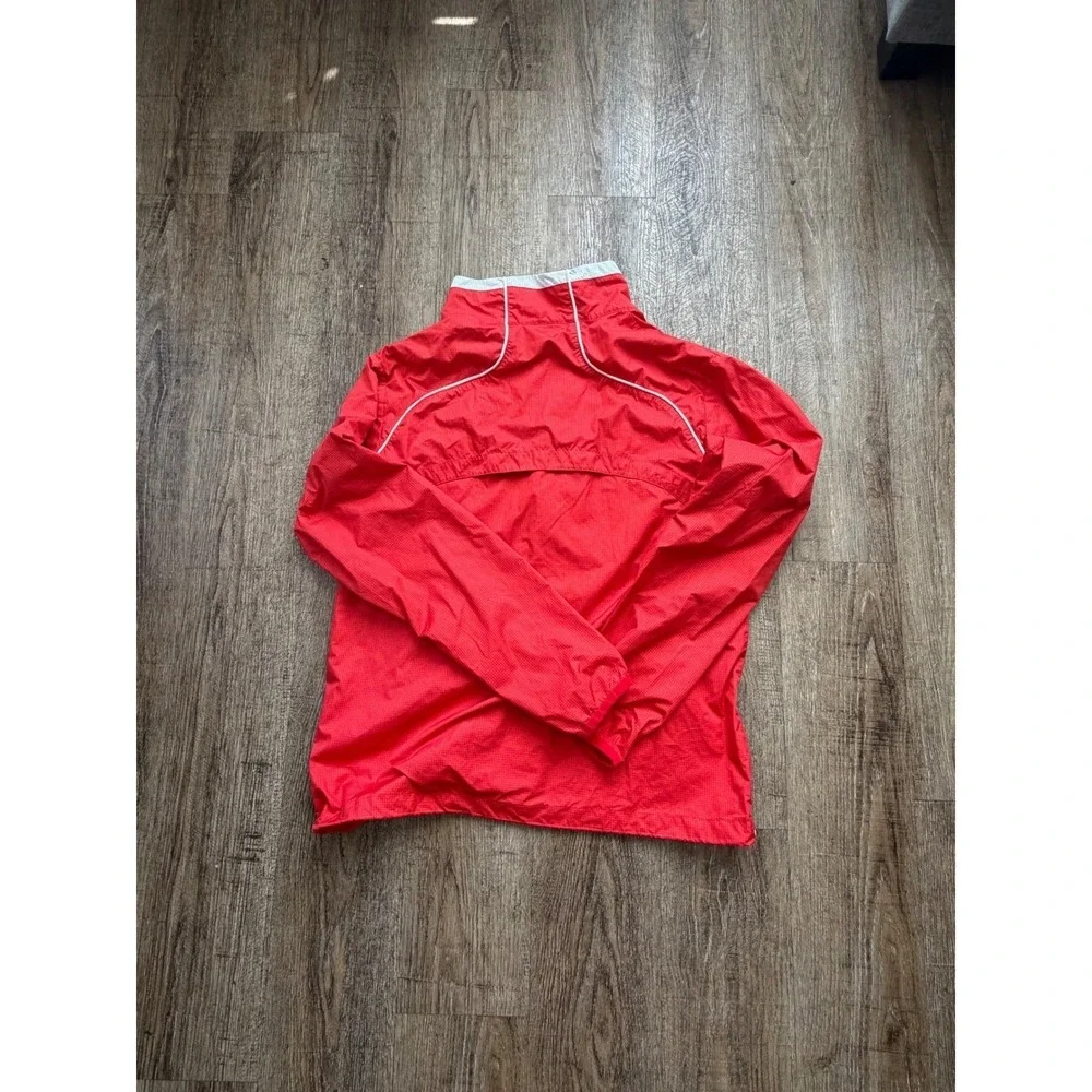 Nike Storm-FIT Mens Red Full Zip Windbreaker Jacket Mascot‎ Logo Large